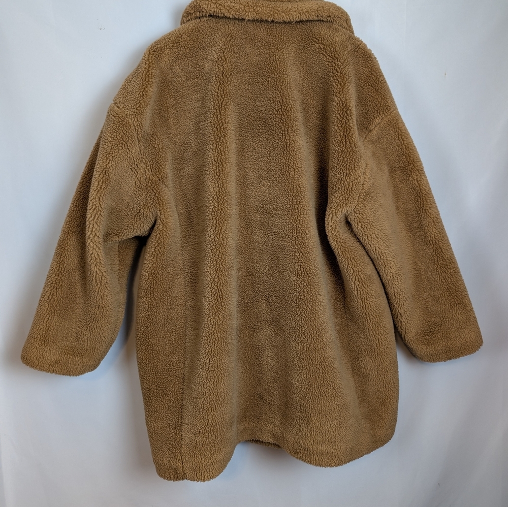 Gap Coat Sherpa Brown Size XXL Teddy Bear Outdoorsy Athleisure - Picture 2 of 9